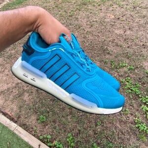 adidas NMD V3 Boost Sneaker Blue Teal FZ6498 Sports Sneakers Men Size 10 Used